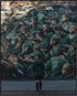 Posterizer 1 pcs-sportss fans street art with a soccer player admiring it-Sports & Hobby Art Gifts for sports fans Decor for Home & Office- unfram...
