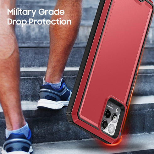 for REVVL 6 Pro 5G / REVVL 6X Pro 5G Case, with Screen Protector, Military Grade Drop Proof Shockproof Cover Dual Layer Heavy Duty Rugged Protecti...