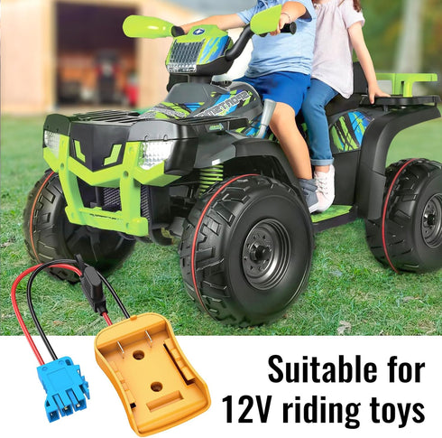 Power Wheels Adapter for Dewalt 20V Battery with Wire Harness Connector Compatible with Peg-Perego Children Ride-on Car, 12AWG Wire with 40A Fuse...