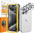 3 Pack Screen Protector for iPhone 15 Pro Max 6.7 Inch with 3 Pack Camera Lens Protector, Ultra HD Tempered Glass, 9H Hardness, Anti Scratch, Bubb...