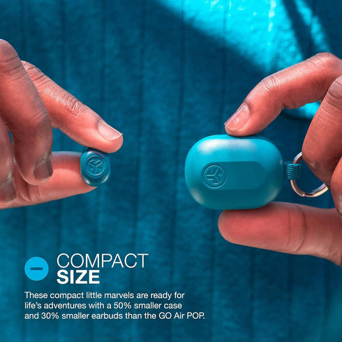 JLab JBuds Mini True Wireless Bluetooth Earbuds + Charging Case, Teal, IP55 Sweat and Dust Proof, Bluetooth Multipoint, Be Aware Audio, 3 EQ Sound...
