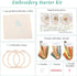 Harimau 3 in Beginner Embroidery Kit,Floral Plant Pattern,Cross Stitch Kits , Including Stamped Embroidery Cloth with 3 Embroidery Hoops, Color Th...