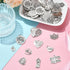 UR URLIFEHALL 100 Pcs Mother's Day Charms Heart Tibetan Charms Tibetan Antique Silver Charms Pendants for DIY Supplies Accessories...