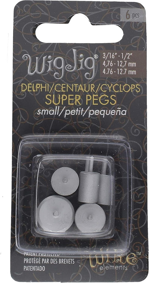 The Beadsmith Wig Jig Delphi Pegs – Wire Elements Small Sizes, 6 Pieces, Nylon with Metal Pins, 3/16, 1/4, 5/16, 3/8, 7/16 & 1/2 Inch Sizes - Used...