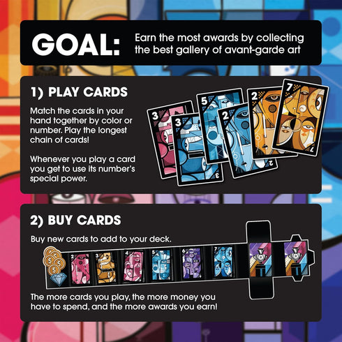 Avant Carde - by Resonym - Board Game - Deck building game of avant-garde art collection - Ages 8+...