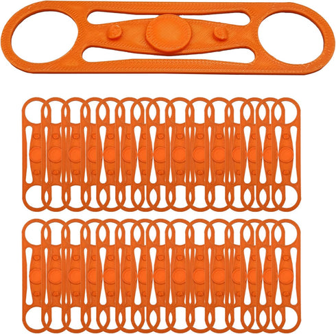 Hot Wheels Compatible 3D Printed Track Connectors - Set of 30 (Orange) - ELLTI...