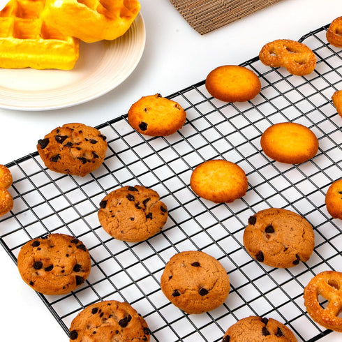 Briout Cooling Rack for Baking, 2-Pack 16x10 Inches Baking Rack, Thick Wire Cookie Rack for Cooking, Roasting, Grilling, Drying, Oven Safe, Fits H...