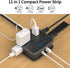 NTONPOWER Flat Plug Power Strip - 5 ft Extension Cord with Multiple Outlets, 8 Widely Outlets with 3 USB (1 USB C), 3 Side Outlet Extender, Overlo...