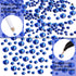 LPBeads 6400 Pieces Hotfix Rhinestones Sapphire Flat Back 5 Mixed Sizes Crystal Round Glass Gems with Tweezers and Picking Rhinestones Pen...