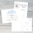 Hadley Designs 50 4x6 Rain Clouds Blank Thank You Postcards Bulk, Cute Baby Shower Sprinkle Rainbow Showered With Love Thank You Note Card For Wed...