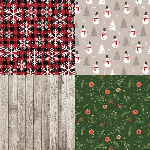 Scrapbook Paper Pad - 6"×6” - 24 Sheets Christmas Scrapbooking Supplies Kit - 160gsm Single-Sided Pattern Paper, Designer Planner Paper, Junk Jour...