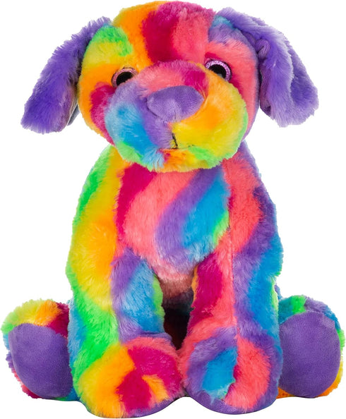 Dog Stuffed Animals, Rainbow Puppy Stuffed Animal Dog Toy, Cute Colorful Dog Plush Toy for Kids, Stuffed Animal Dog Toy for Girl and Boy...