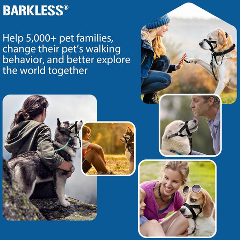 BARKLESS Soft Dog Head Collar, No Pull Training Tool for Small Medium Large Dogs on Walks, Gentle Training Collar and Control for Heavy Pullers, i...