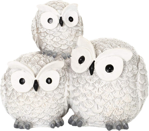 Roman Garden Items Owls Garden Statue, one Size, Light Gray...