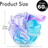 2Pcs Shower Loofahs Bath Sponges, 60g Large Soft Nylon Mesh Puff Balls for Body Wash, Exfoliating Body and Back Scrubber Pouf, Bathing Accessories...