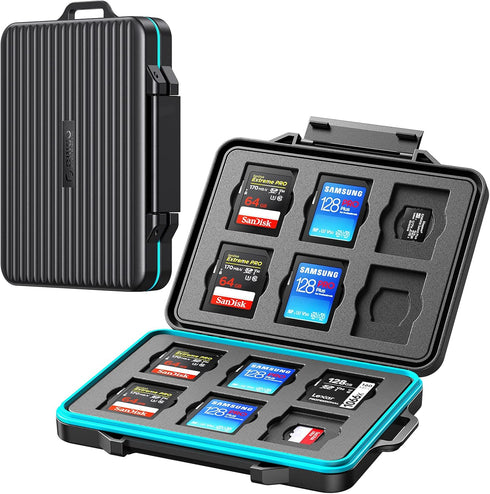 ORICO 24 Slots SD Card Case Holder Water Resistant & Anti-Shock Memory Card Case for SD/Micro SD SDXC SDHC TF Card Carrying Storage Organizer Prot...