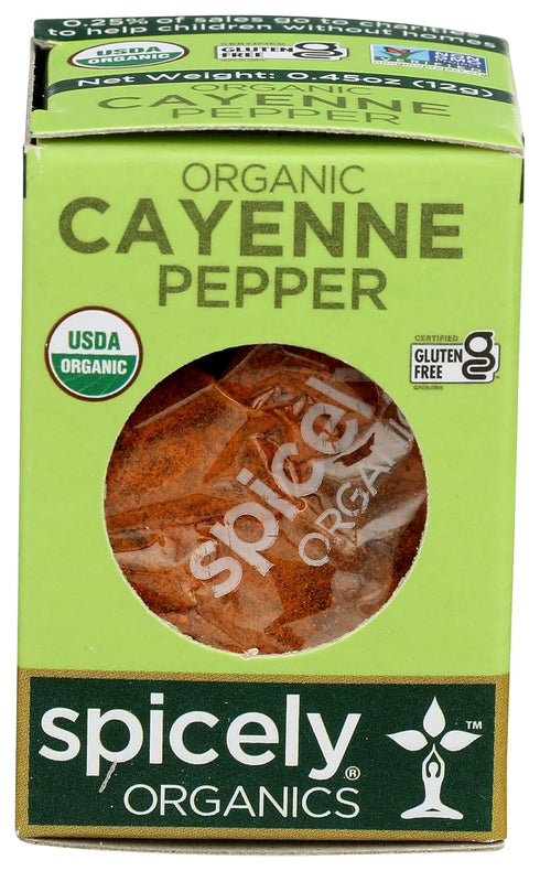 Spicely Organic Cayenne Pepper Powder (0.45 OZ ecoBox)...