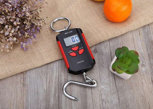 Klau Portable Mini Crane Scale 200 kg / 400 lb Heavy Duty Digital Scales LCD Display with Backlight for Home Farm Market Fishing Hunting Black and...