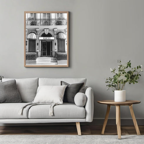 Posterizer 1 pcs-black and white luxury fashion store front 1-Photography Art-Retro Art- Gift for Women, Fashionistas, Designer Fashion Fans- unfr...