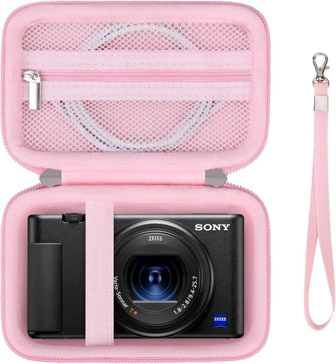 Hard Travel Case for Sony ZV-1F / ZV-1 / ZV-1 II Digital Camera, Digital Camera Protective Case Bag with Mesh Pocket for Battery, USB Cable, SD Ca...