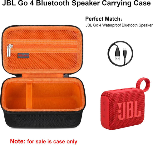Carrying Case for JBL Go 3 / JBL Go 4 Portable Bluetooth Speaker, Waterproof Dustproof Speaker Storage Holder,Wireless Compact Speaker Travel Prot...