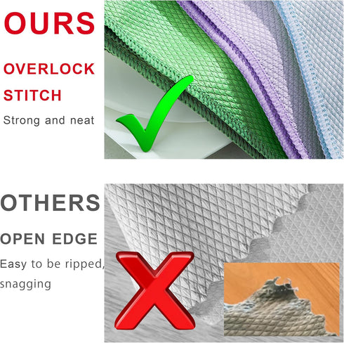 Extra Large Streak Free Glass Cleaning Cloth, Lint Free Nanoscale Microfiber Tower, Fish Scale Glass Cleaning Cloth, Polishing Tower for Window Mi...