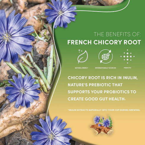 Teeccino French Roast Herbal Tea - Rich & Roasted Herbal Tea That’s Caffeine Free & Prebiotic for Natural Energy, Coffee Alternative, 25 Tea Bags...