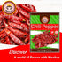 Meekus Whole Dried Sichuan Chili Pepper, Whole Red Chili, Mild, Used in Mexican, Chinese, Thai Dishes, Premium Szechuan Dried Red Chilies for Chil...