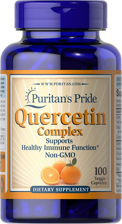 Puritan's Pride Quercetin Complex with Vitamin C, Supports Upper Respiratory Health, 100 ct...