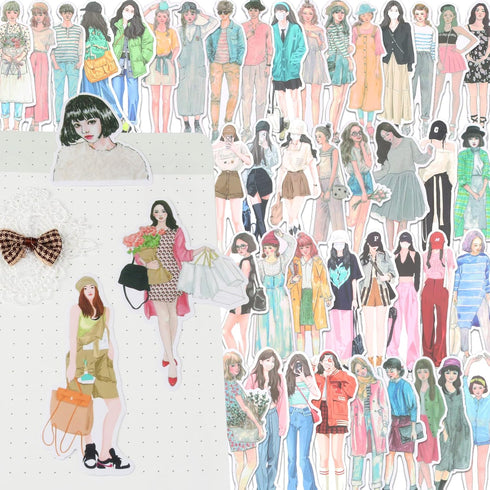 People Stickers for Journaling Supplies, Scrapbooking Junk Journal Kit for Women, Scrapbook Stickers Bullet Adults Friends Scrap Booking Supplys C...