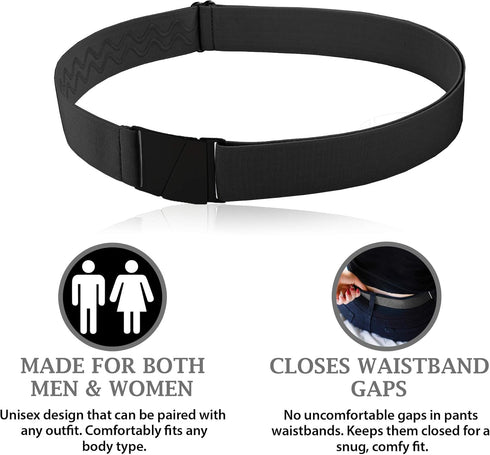 No Show Invisible Elastic Belts for Women & Men Non Slip Fits waist upto 50 Inch....