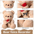 Hungdao Bear Stuffed Animal with Voice Recording 14 Inch Cute Plush Bear with Rose 60 Seconds Voice Sound Recorder Module Plush Recordable Toy wit...