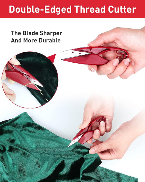 Zoe sunny 6Pcs Upgrade Seam Ripper and Thread Remover Kit for Sewing with 2 Big+2 Small Seam Rippers, 1 Sewing Trimming Scissor Nipper Tool Thread...