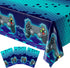 Blue Orchards Video Game Table Cover (Neon Blue) - Pack of 3-54"x108" XL - Gamer Party Supplies, Gamer Themed Decorations, Party Decorations for B...