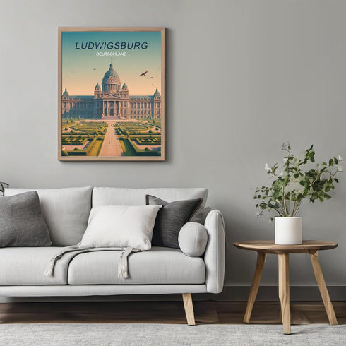 Posterizer 1 pcs-Ludwigsburg Deutschland Travel Poster-Adventure Wall Art-GIft for Men Women Teens-Decor for Home & Office- unframed wall art...