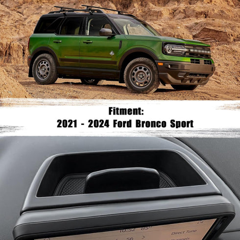 Center Console Dash Storage Tray Compatible with 2021 2022 2023 2024 Ford Bronco Sport CX430 Console Dashboard Organizer Box Phone Holder Insert S...
