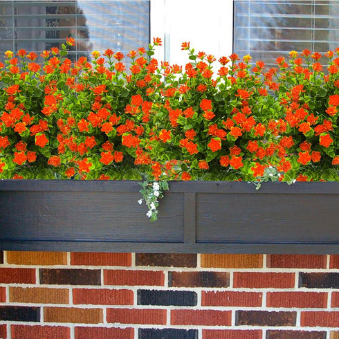 Artificial Flowers, Fake Outdoor UV Resistant Plants Faux Plastic Greenery Shrubs Indoor Outside Hanging Planter Home Kitchen Office Wedding, Gard...