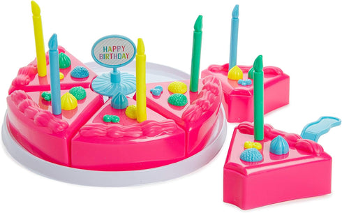 Birthday Party Playset, Pretend Play Birthday Cake, Happy Birthday Play Set with Cake, Candles, Cake Decorations, Dessert Kitchen Toys, Play Kitch...