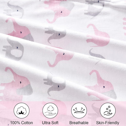 PHF 100% Cotton Baby Sleep Sack, 0-6 Months Baby Wearable Blanket, 2-Way Zipper Infant Sleeping Sack for Baby Boys Girls, 2 Pack Comfy Small Size ...
