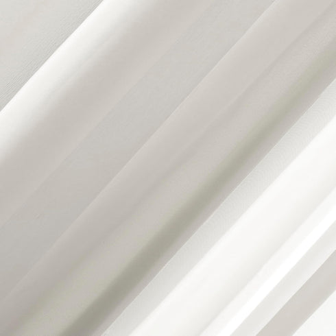 No. 918 Emily Sheer Voile Rod Pocket Door Sidelight Curtain Panel, 28" x 72", Eggshell...
