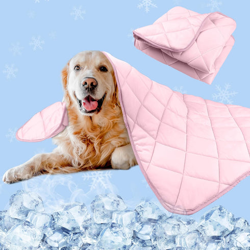 Dog Cooling Mat, Premium Lightweight Pet Cooling Blanket Bed Cover for Dogs, Cat, Puppies | Ice Silk Cooling Pad for Dogs Furniture Protector | Ma...