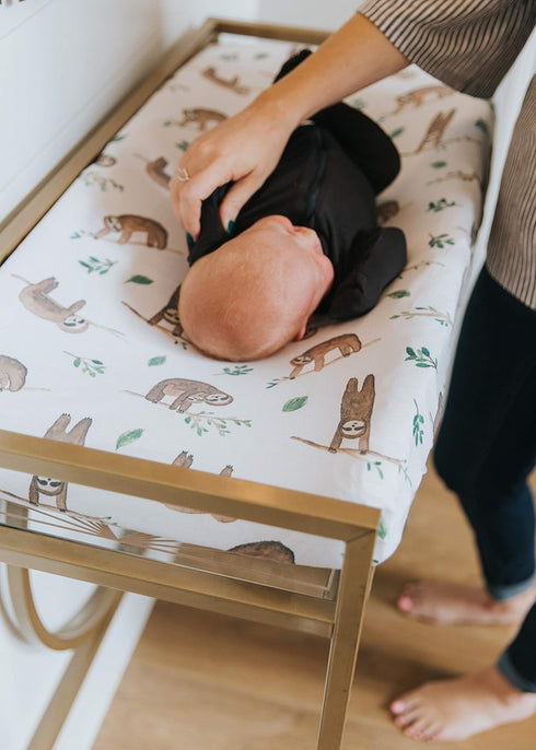 Copper Pearl Premium Knit Changing Pad Cover Soft, Stylish, and Universal Fit for All Standard Diaper Changing Pads, Trendy Design Changing Pad Co...