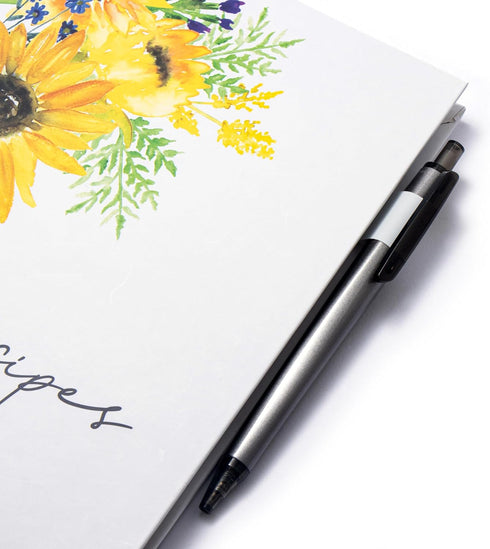 OUTSHINE 6 x9 Sunflower Hardcover Recipe Binder, Blank Recipe Binder to Write in Your Own Recipes, Recipe Binder, Recipe Book Blank, Recipe Notebo...