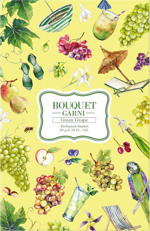 Sachet Green Grape 2 Count 20g Each - Long Lasting Rich Fragrance - Room and Closet Deodorizer Freshener for Home - Closet Odor Eliminator - Silk ...