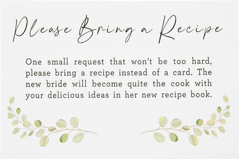 C.R. Gibson Q16-24814 Wedding Shower Recipe Cards and Invite Enclosure Cards, 40pcs, White...