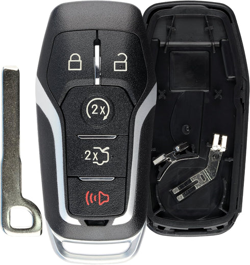 KeylessOption Keyless Entry Remote Smart Key Fob Shell Case for Ford Fusion Mustang Edge M3N-A2C31243800...