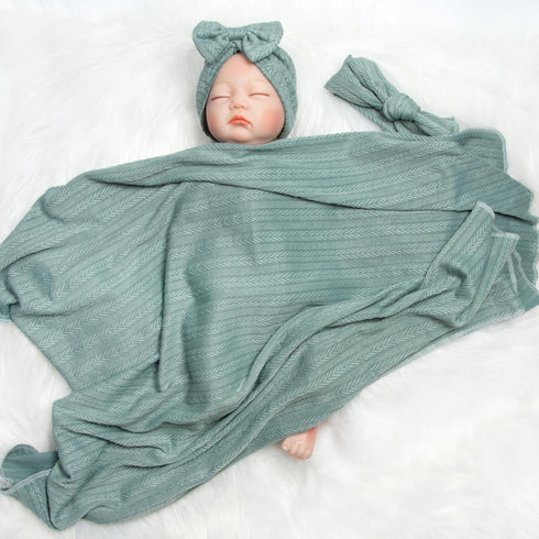 Reborn Baby Dolls Clothes Swaddle Blanket Set High Flexibility Blanket Fit 17-22 Inches Reborn Dolls Girl Fake Baby Clothes Accessories 4 Pieces o...