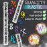Fondant Letter Cutters for Cake Decorating – Plastic Alphabet Fondant Cutters with A-Z Letters and 0-9 Numbers (9.84" L × 0.98" W) with Multipurpo...