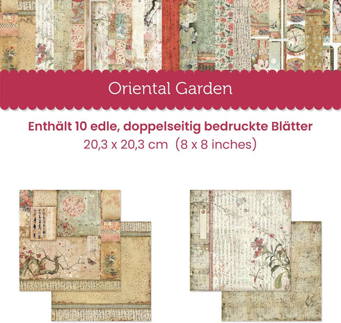 STAMPERIA INTERNATIONAL, KFT PAPER PAD 8X8 10PK ORIENTAL G, 20.3 x 20.3 (8" x 8"), Multicoloured...