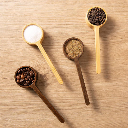 Bamboo Wooden Coffee Scoop for Jars Farmhouse Minimalist Food Jar Scoop...